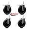 Service Caster 6 Inch Phenolic Swivel 58 Inch Threaded Stem Caster Set 2 Total Lock Brakes SCC-TSTTL20S615-PHS-58212-2-S-2 - alternate 4